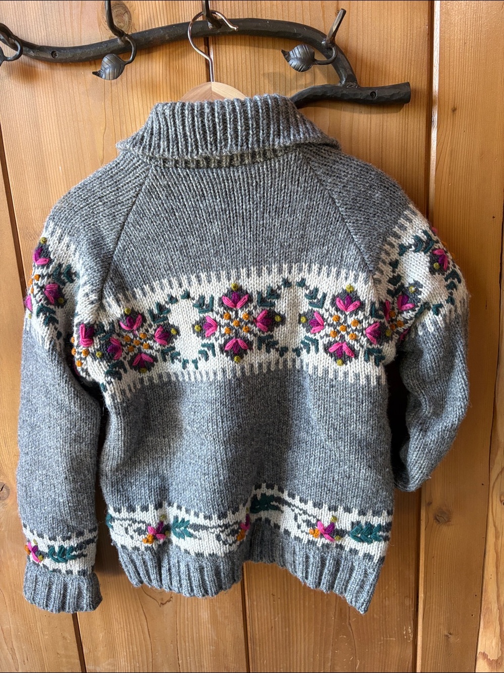 Lost Horizons Women’s Wool Embroidered Full-zip Lined Sweater/Jacket-XS - Picture 2 of 5